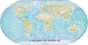 Carte du monde physique
