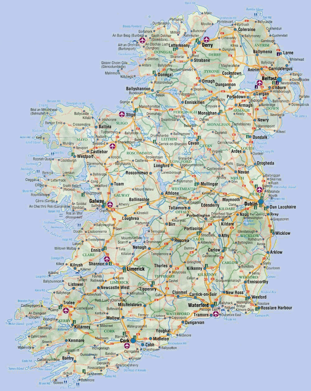 Carte Irlande