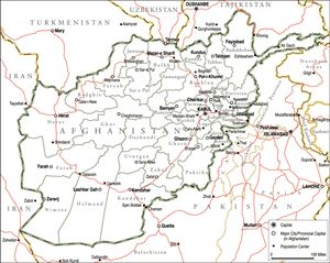 Carte Afghanistan vierge régions