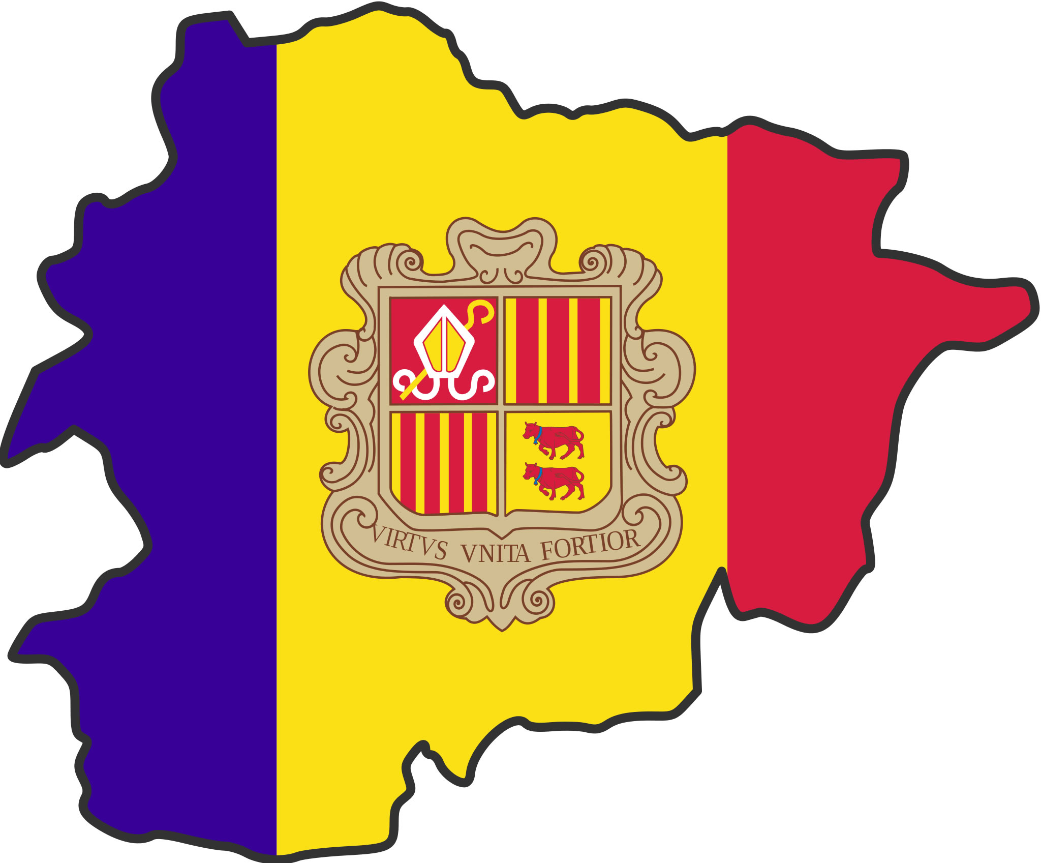 Carte drapeaux Andorre