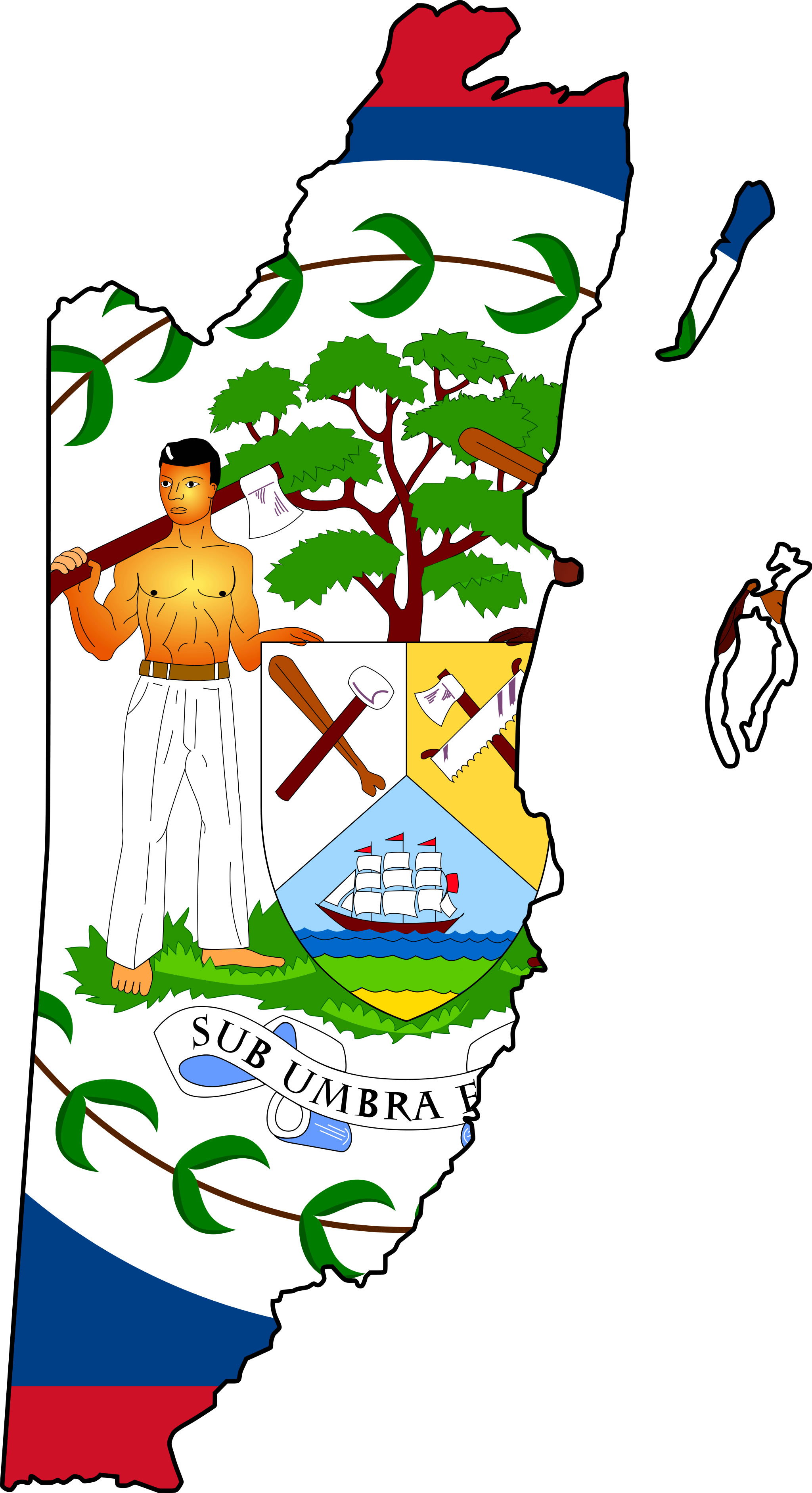 Carte drapeaux Belize