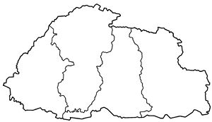 Carte Bhoutan vierge