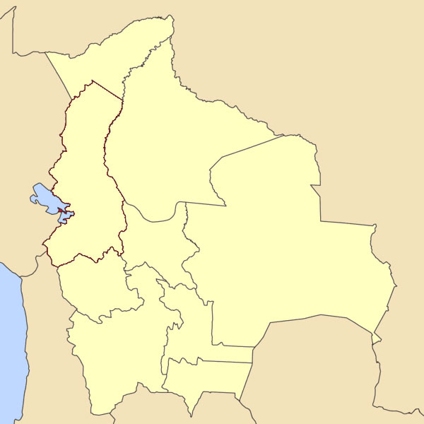 Carte Bolivie vierge