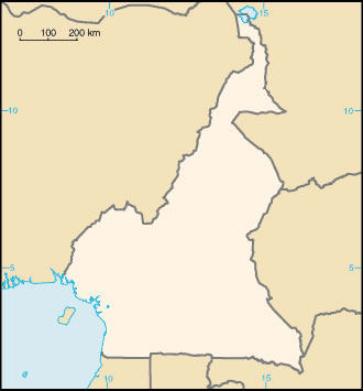 Carte Cameroun vierge