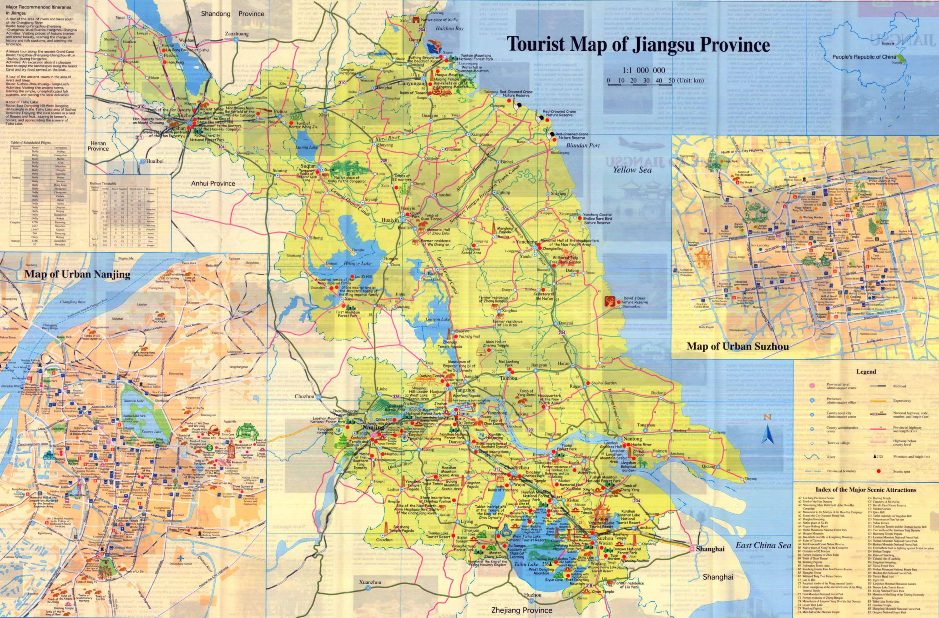 Carte touristique Chine