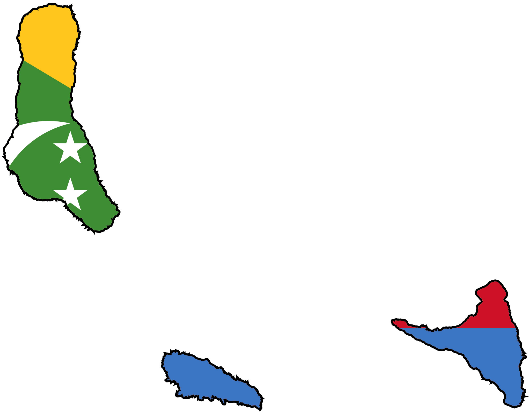Carte drapeaux Comores