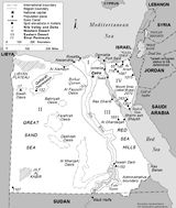 Carte noir et blanc Égypte