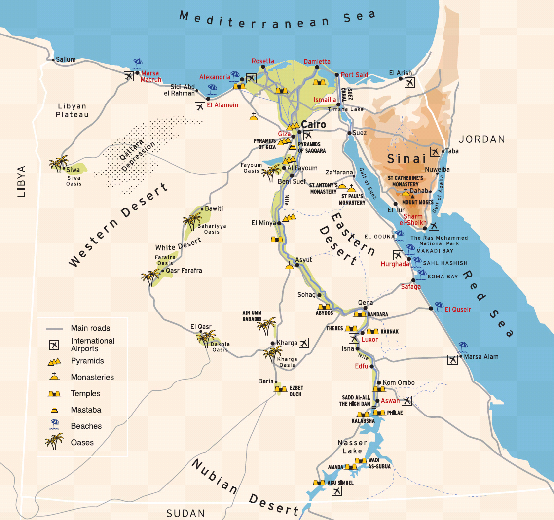 Carte Égypte pyramide
