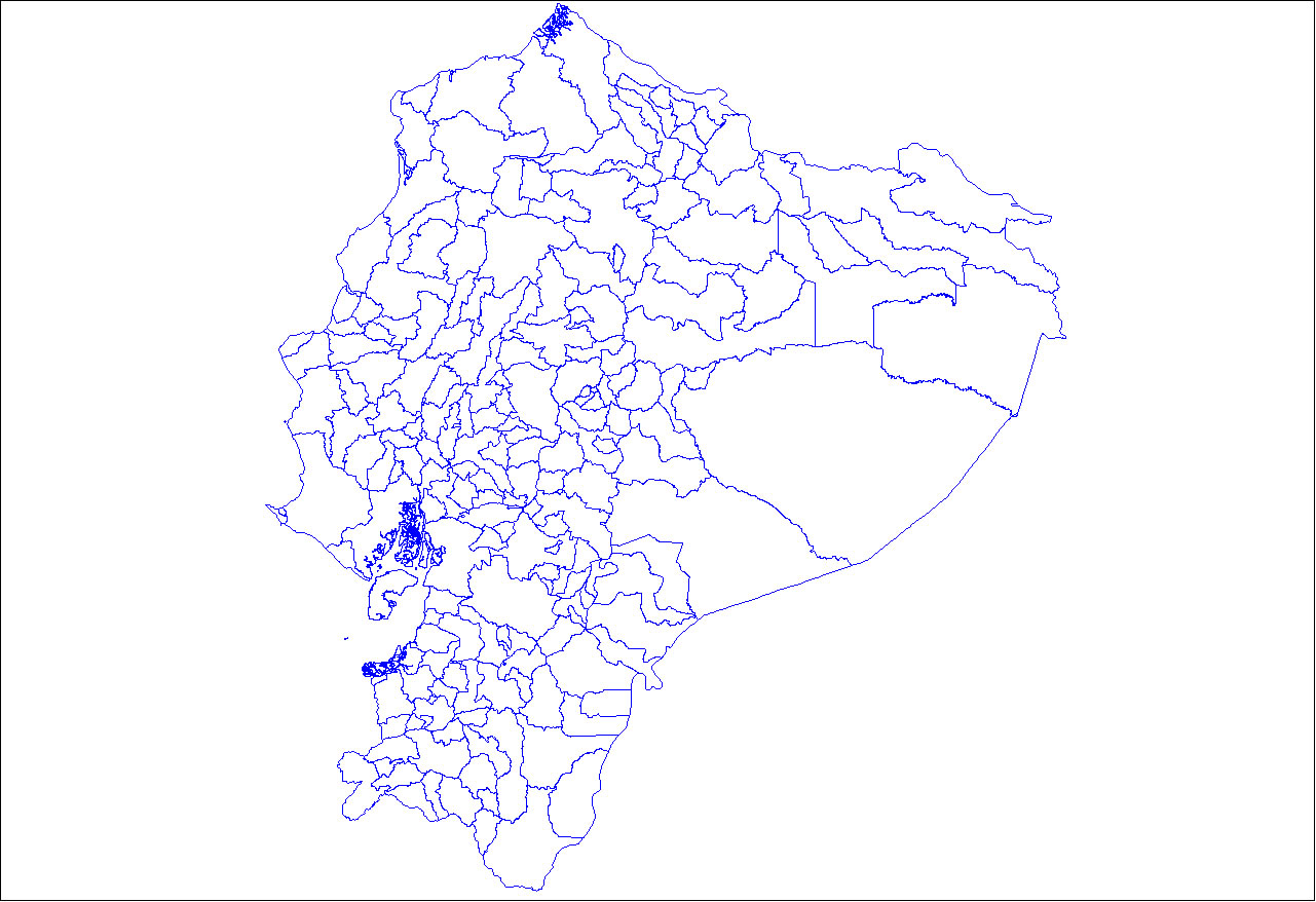 Carte Équateur vierge