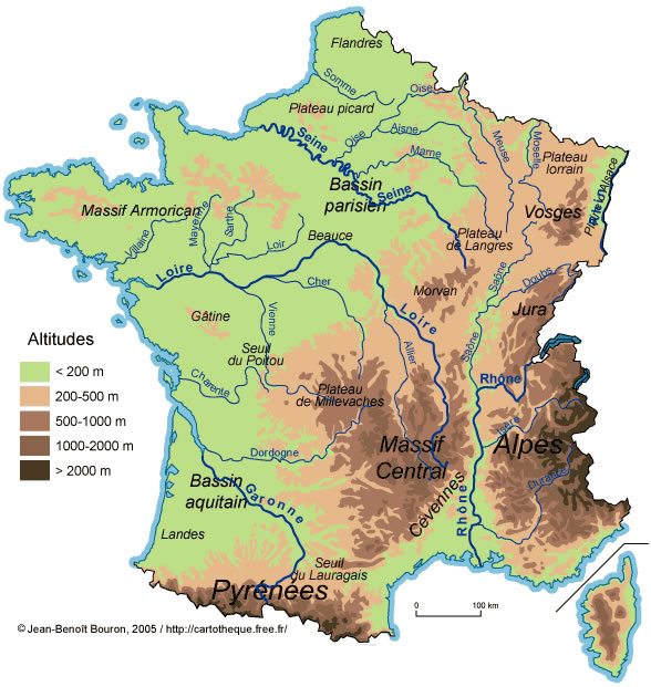 Carte fleuves de France
