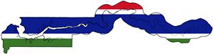 Carte drapeaux Gambie
