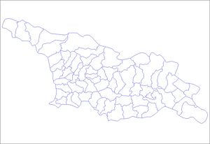 Carte Géorgie vierge