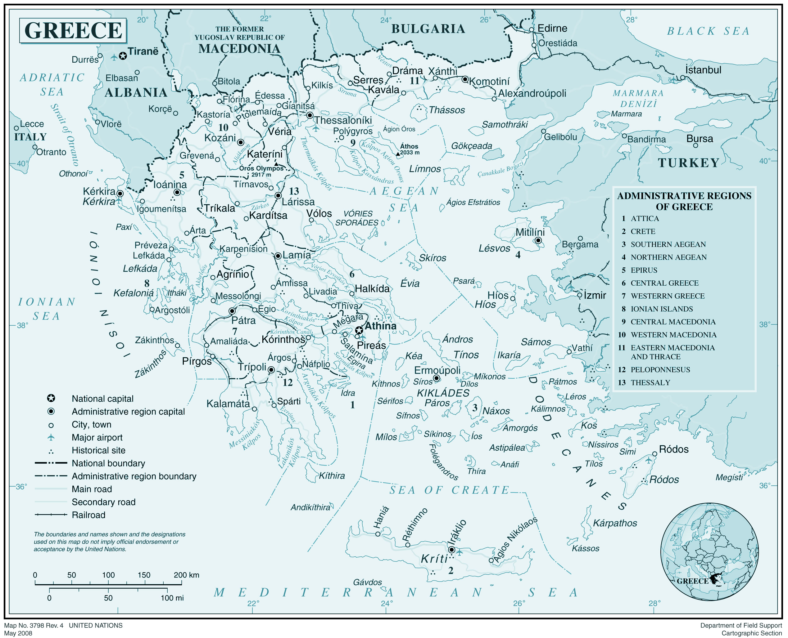 Carte Grèce