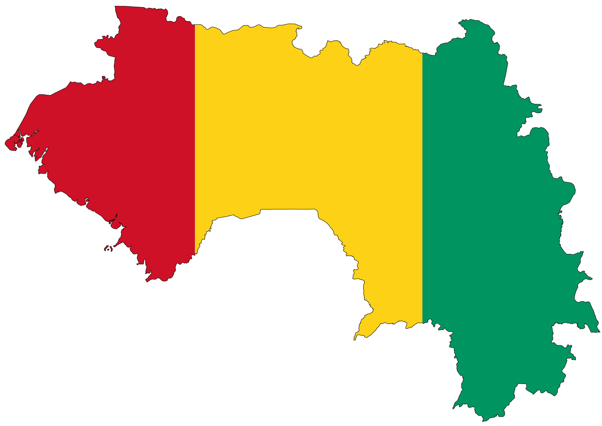 Carte drapeaux Guinée