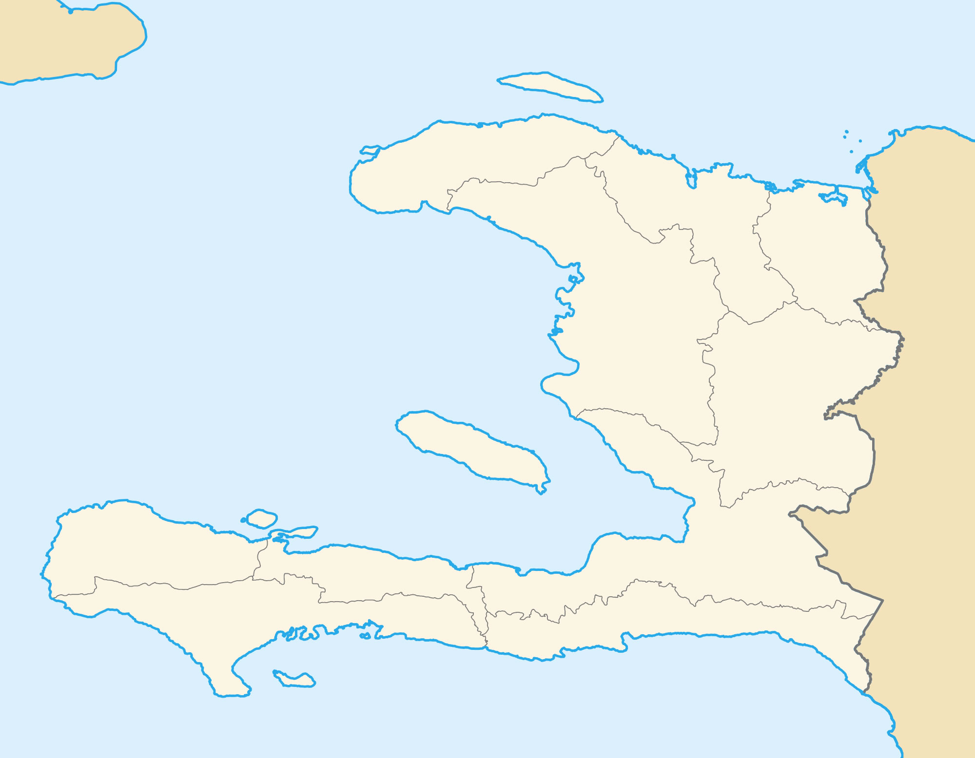 Carte régions Haïti