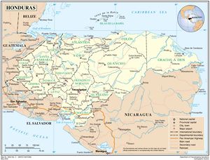 Carte Honduras