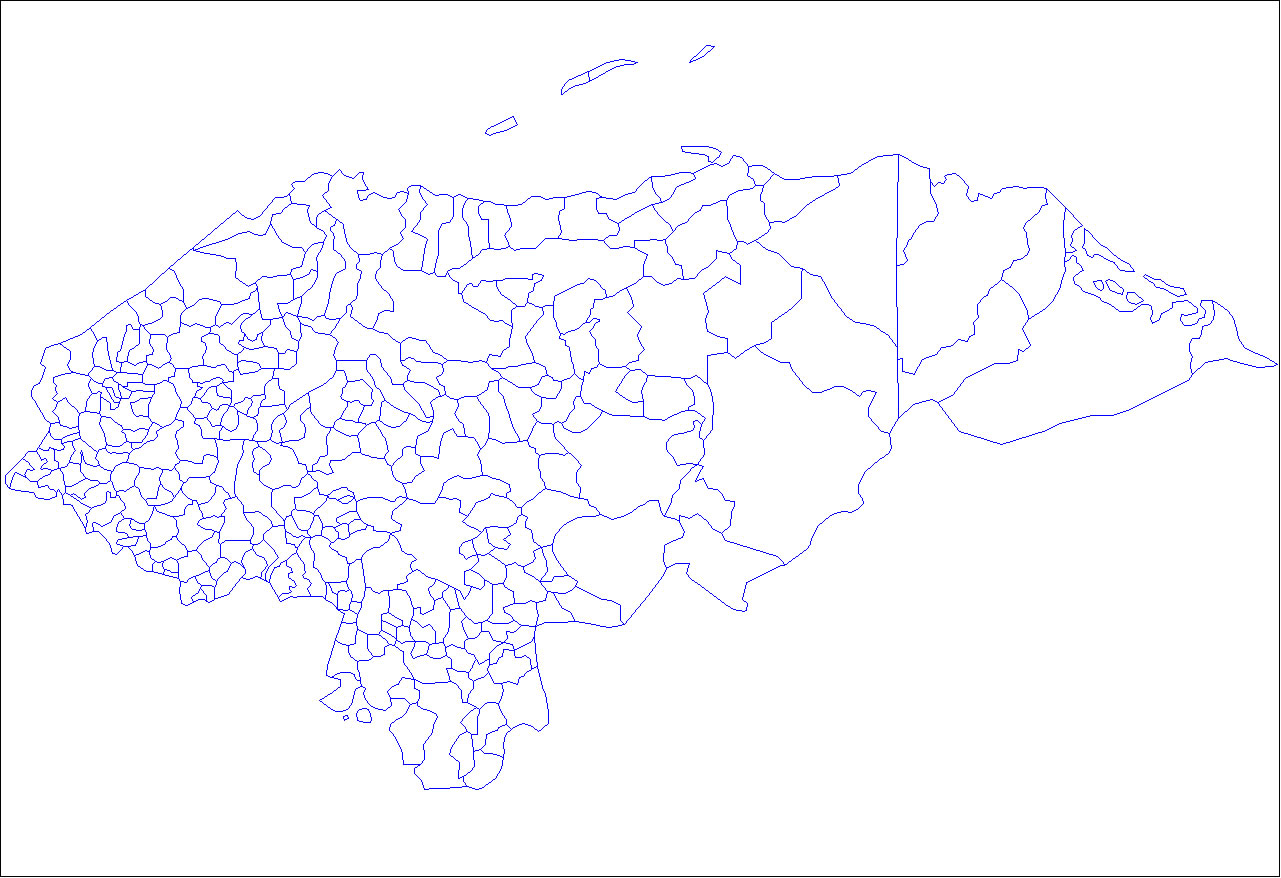 Carte Honduras vierge