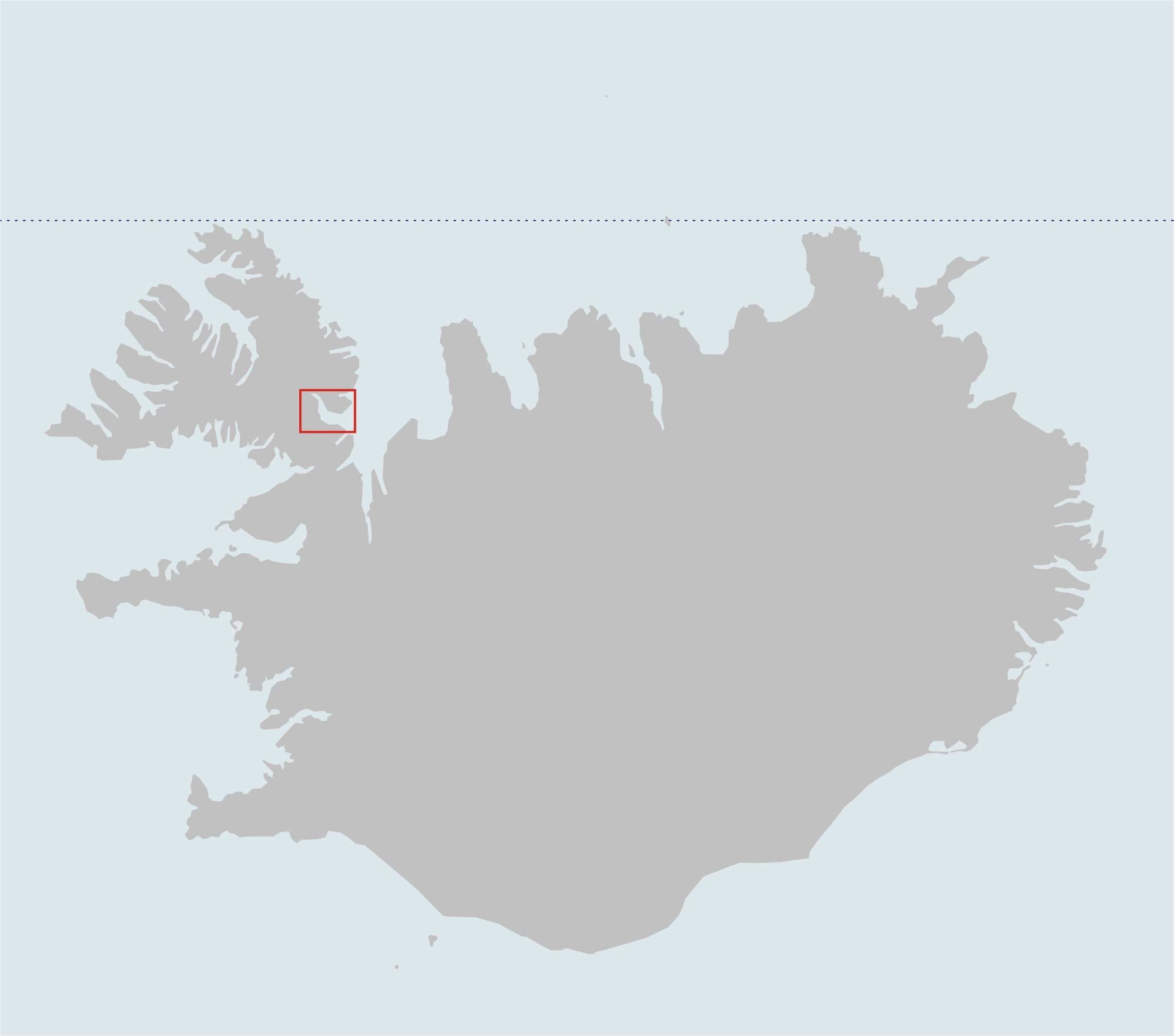 Carte noir et blanc Islande