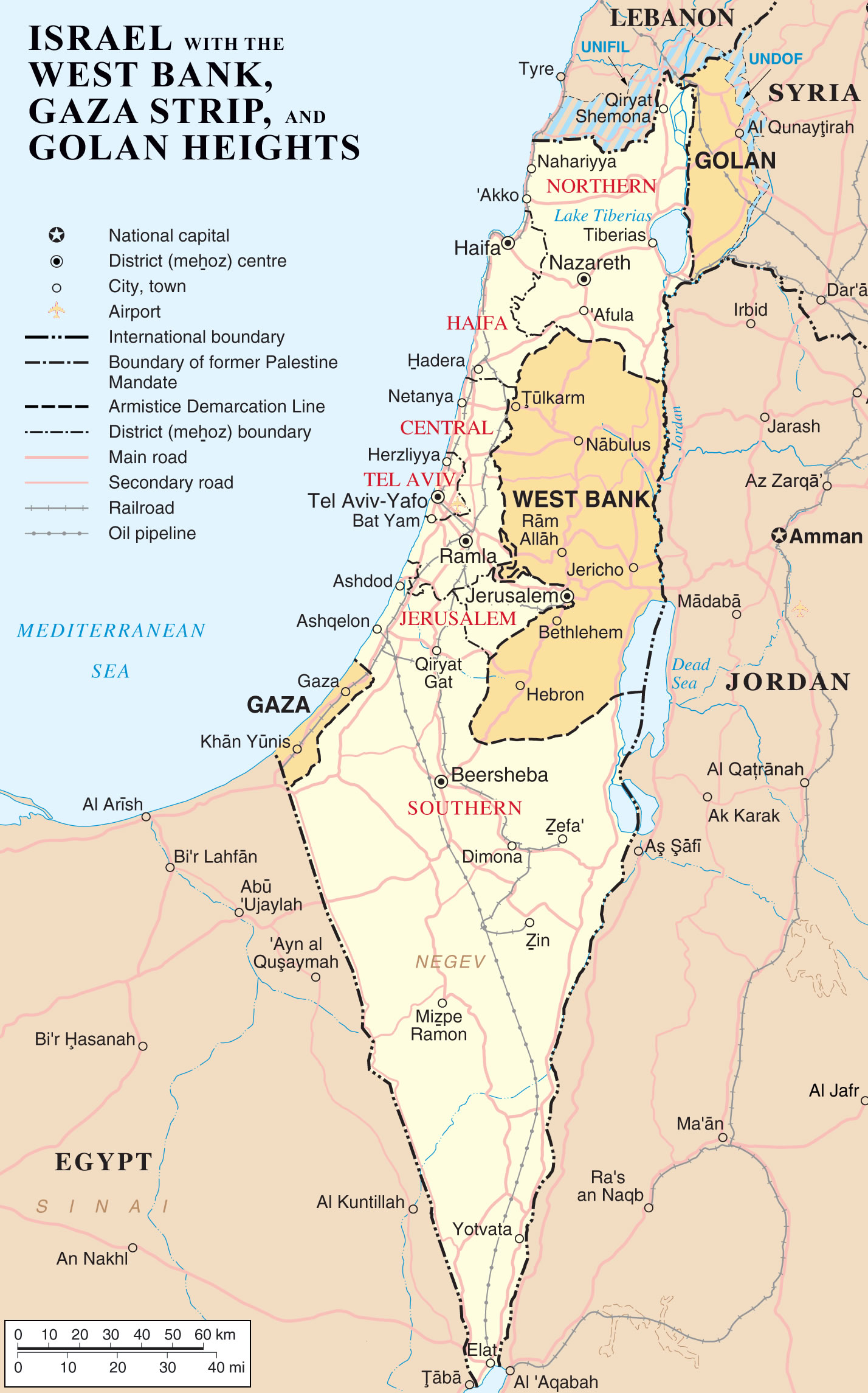 Grande carte Israël