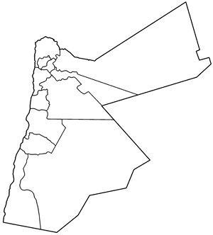 Carte Jordanie vierge