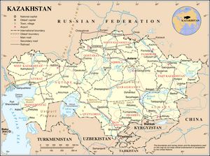 Carte Kazakhstan