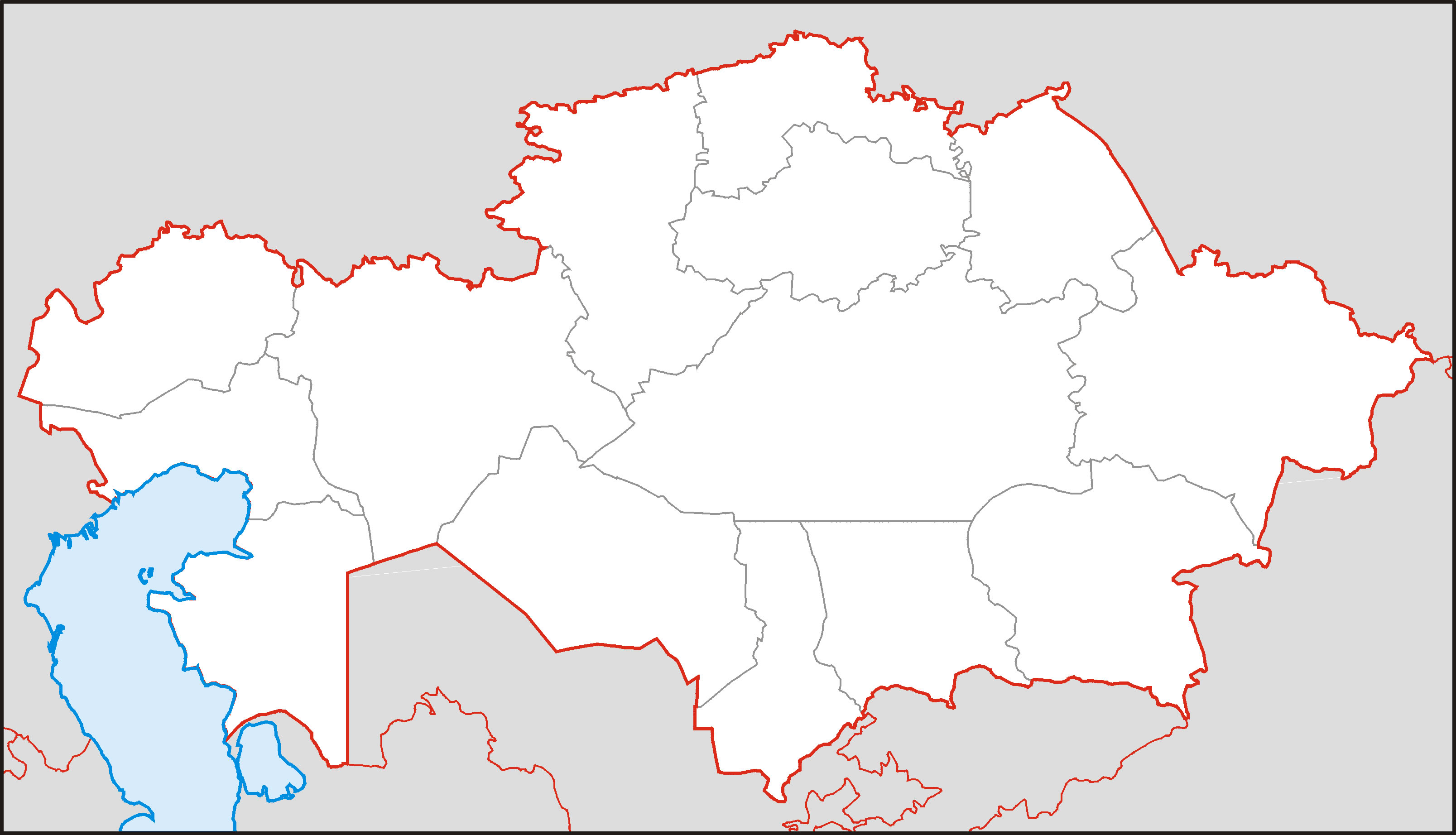 Carte Kazakhstan vierge