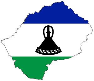 Carte drapeaux Lesotho
