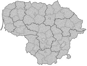 Carte Lituanie vierge