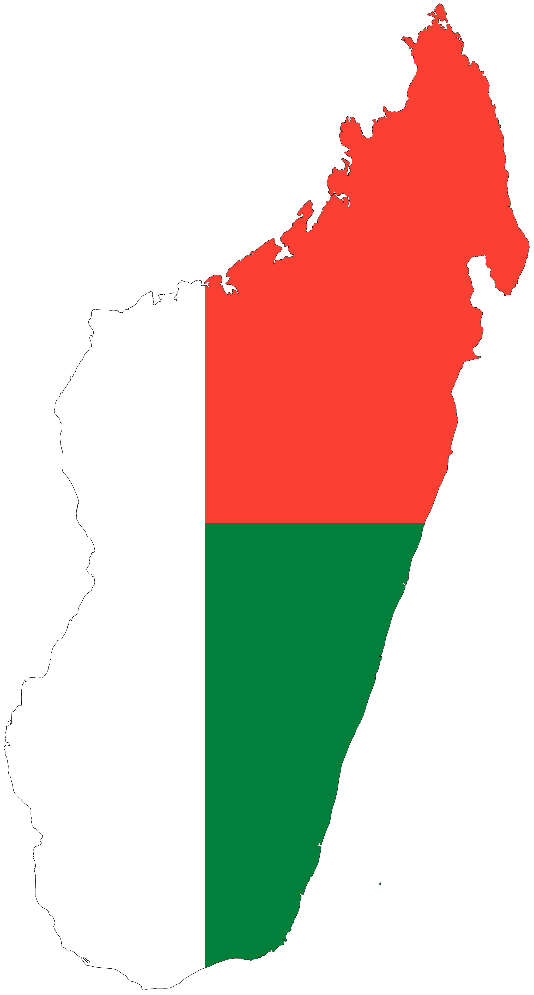 Carte drapeaux Madagascar