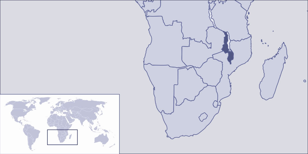 Localiser Malawi sur carte du monde
