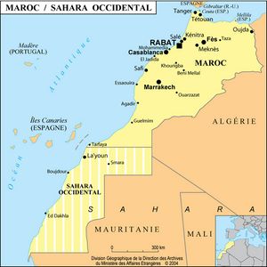 Carte pays Maroc Sahara