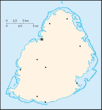 Carte Maurice vierge