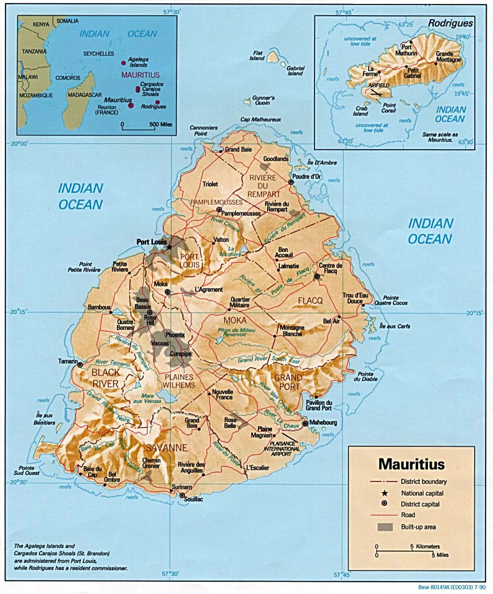 Carte Île Maurice