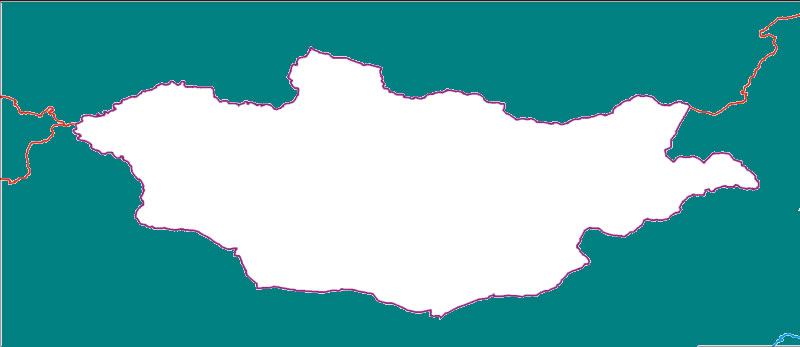 Carte Mongolie vierge