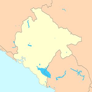 Carte Monténégro vierge