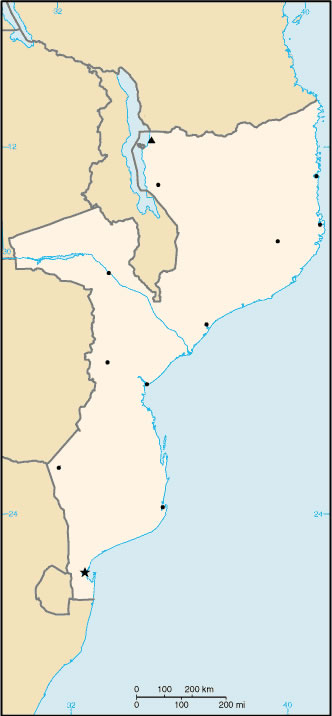 Carte Mozambique rivière vierge