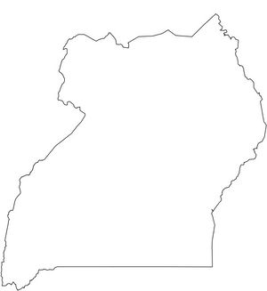 Carte Ouganda vierge