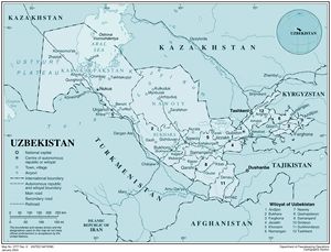 Carte Ouzbékistan