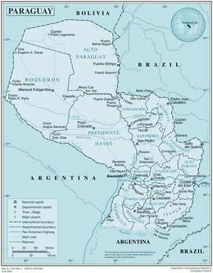Carte Paraguay