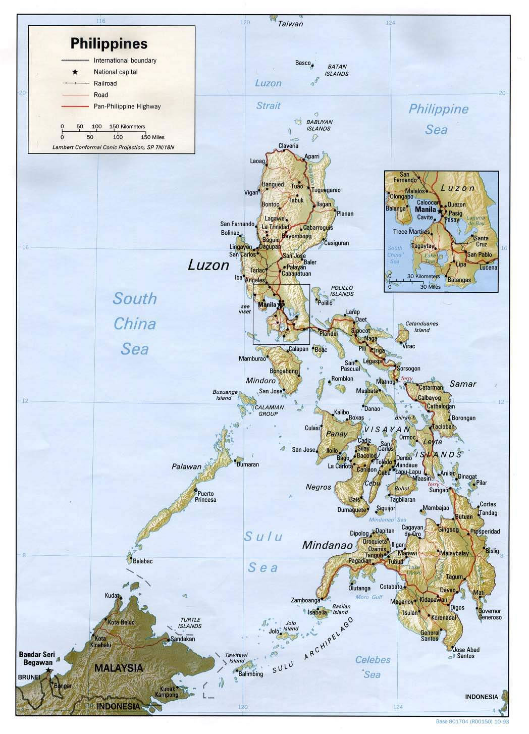 Carte géographique Philippines