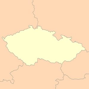 Carte République tchèque vierge couleur