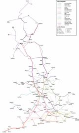 Carte ferroviaire Royaume-Uni