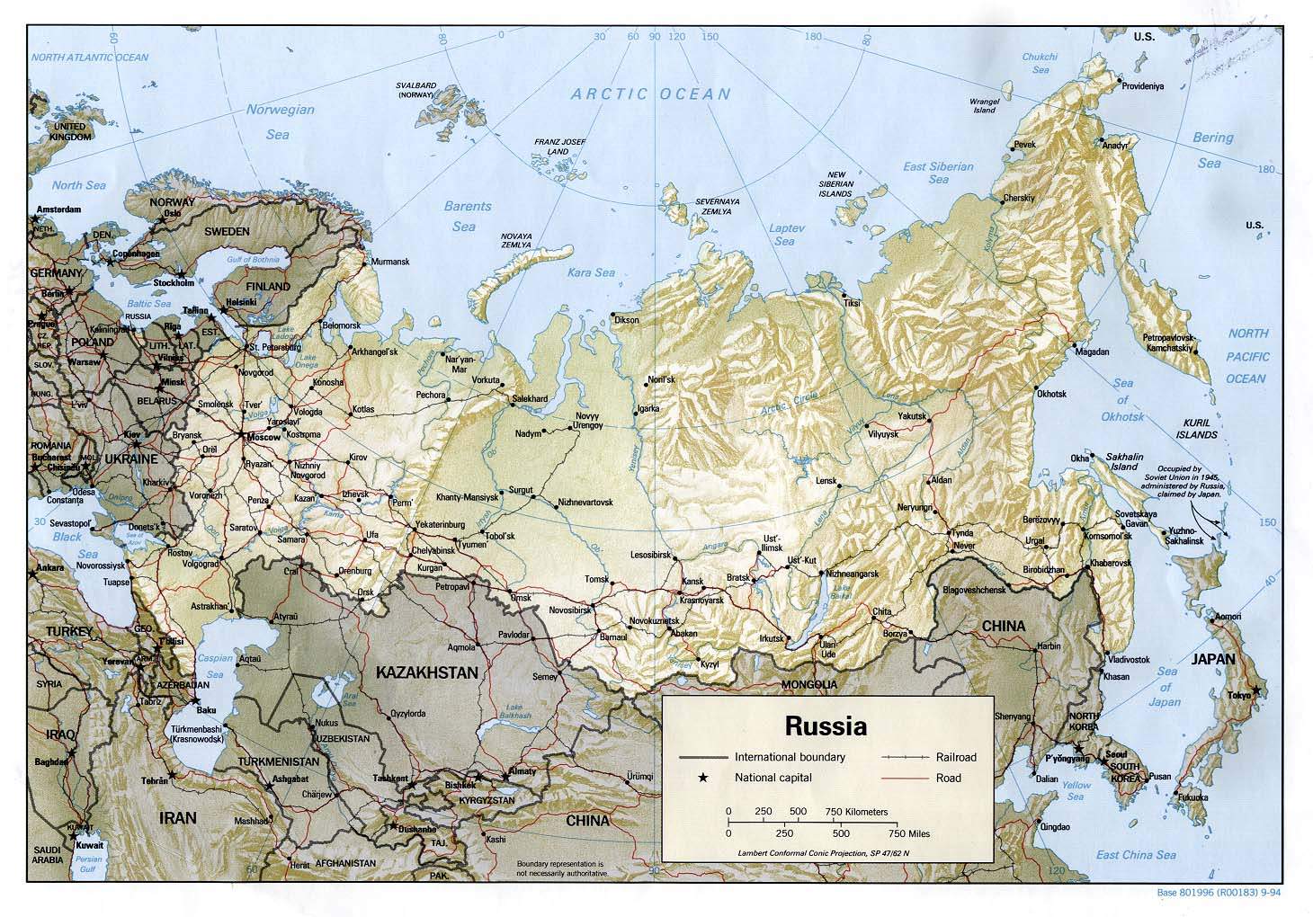 Carte Russie rivière vierge