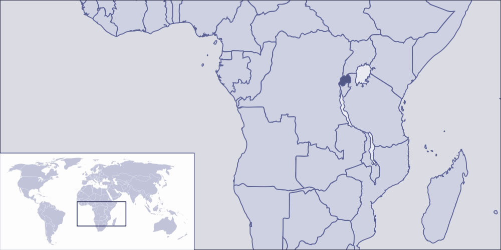 Localiser Rwanda sur carte du monde
