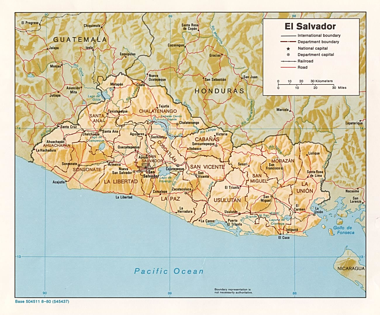 Carte relief Salvador