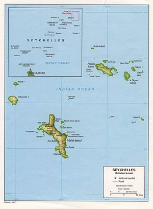 Carte Seychelles