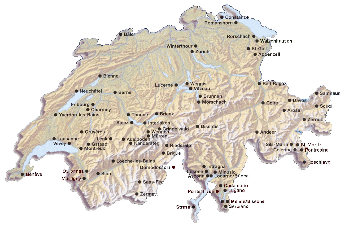 Carte Suisse