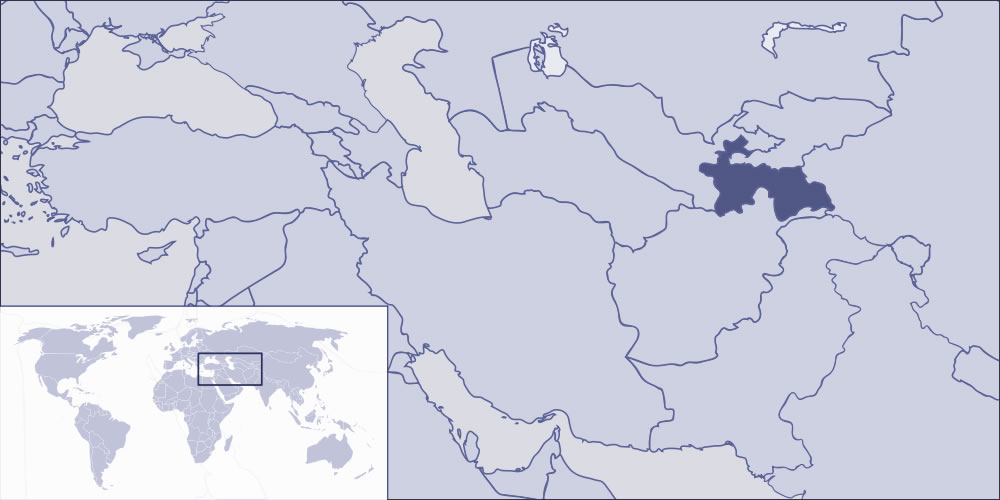 Localiser Tadjikistan sur carte du monde