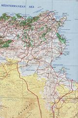 Carte végétation Tunisie