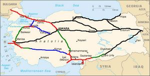 Carte routière Turquie